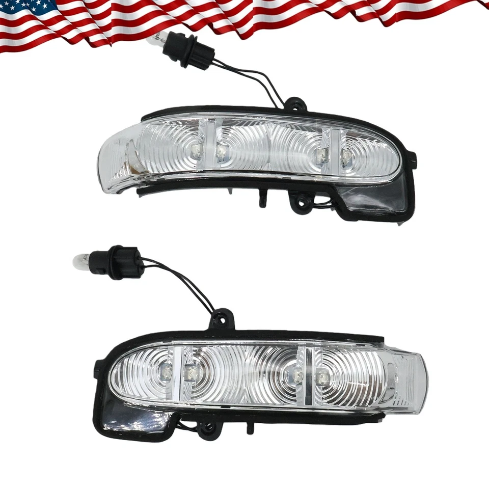 Luz intermitente espejo retrovisor lateral L+R 2X para Mercedes Benz Clase E W211 S211 2002-06 Foto 2 de 4