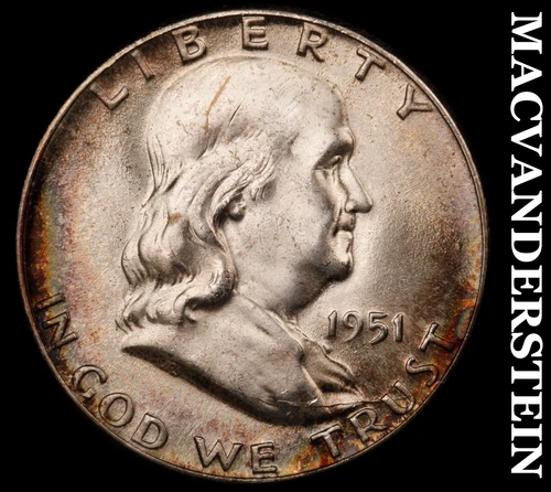 1951 Franklin Half Dollar- Silver Choice Gem Brilliant Uncirculated #i4153