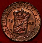 Photo of a 1945 Netherlands East Indies 1/2 Cent from an eBay listing that sold on May 18, 2026