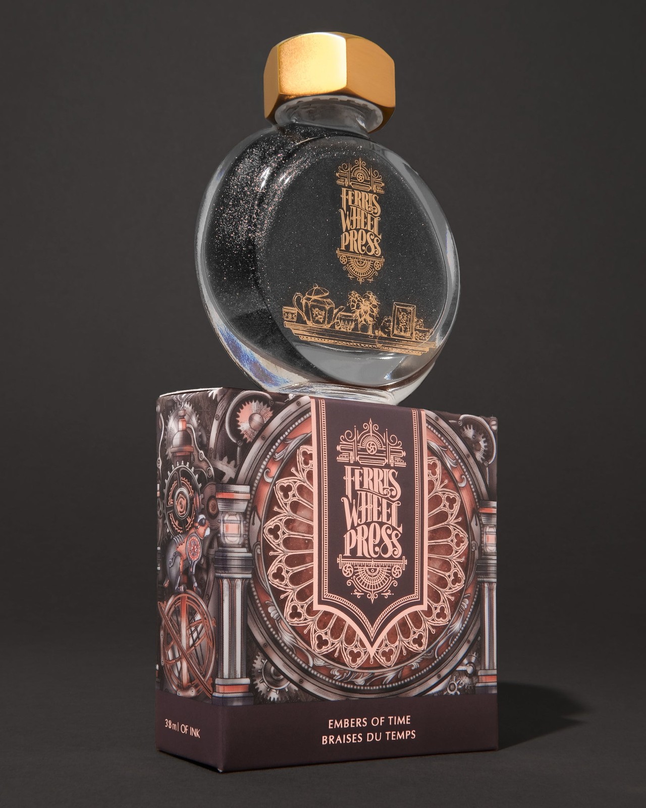 Ferris Wheel Press in Embers of Time Shimmer Bottled Ink - 38 mL - NEW