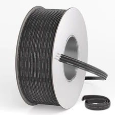 ALITOVE 98.4Ft 18AWG Electric Wire 3 Pin 18 Gauge Black Stranded Tinned Copper C