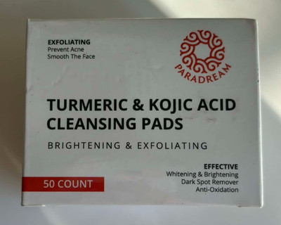 Paradream Turmeric Koji Acid Cleansing Pads Exfoliating Dark Spot Remover 50 Ct