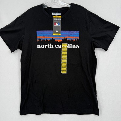 State of Mine Graphic Tee Mens Medium Black North Carolina Sunset Mountain