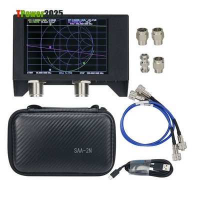50KHz-3GHz 4'' Vector Network Analyzer Meter Antenna Analyzer SAA-2N NanoVNA V2