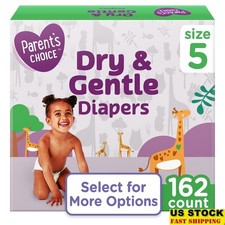 Dry Gentle Diapers Size 5 162 Count Hypoallergenic Soft Stretchy Leak Protection