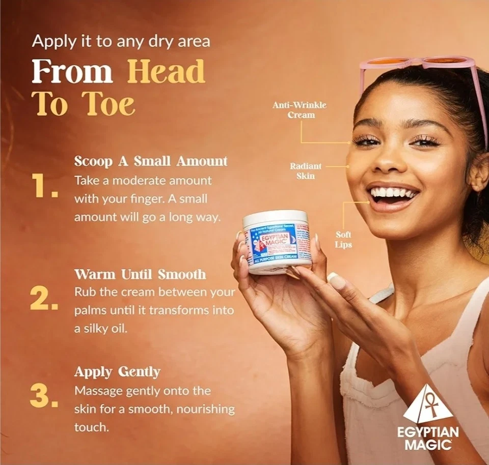 Egyptian Magic - Crema hidratante multiusos para rostro, cuerpo y piel seca Foto 3 de 4