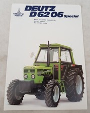 DEUTZ FAHR D6206 SPECIAL Tractor Sales Spec Leaflet 1978＃1099-322-626/78