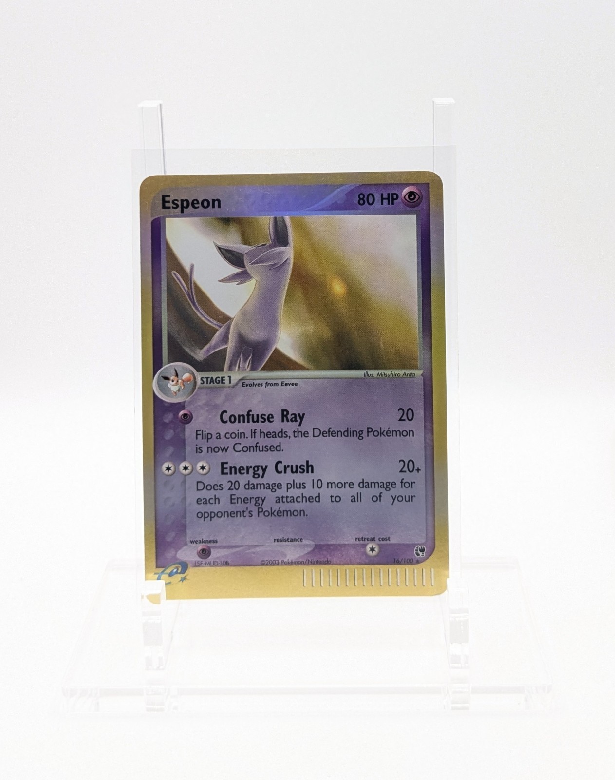Pokemon EX SANDSTORM - #16/100 Espeon - ENG - Reverse Holo - Near Mint-