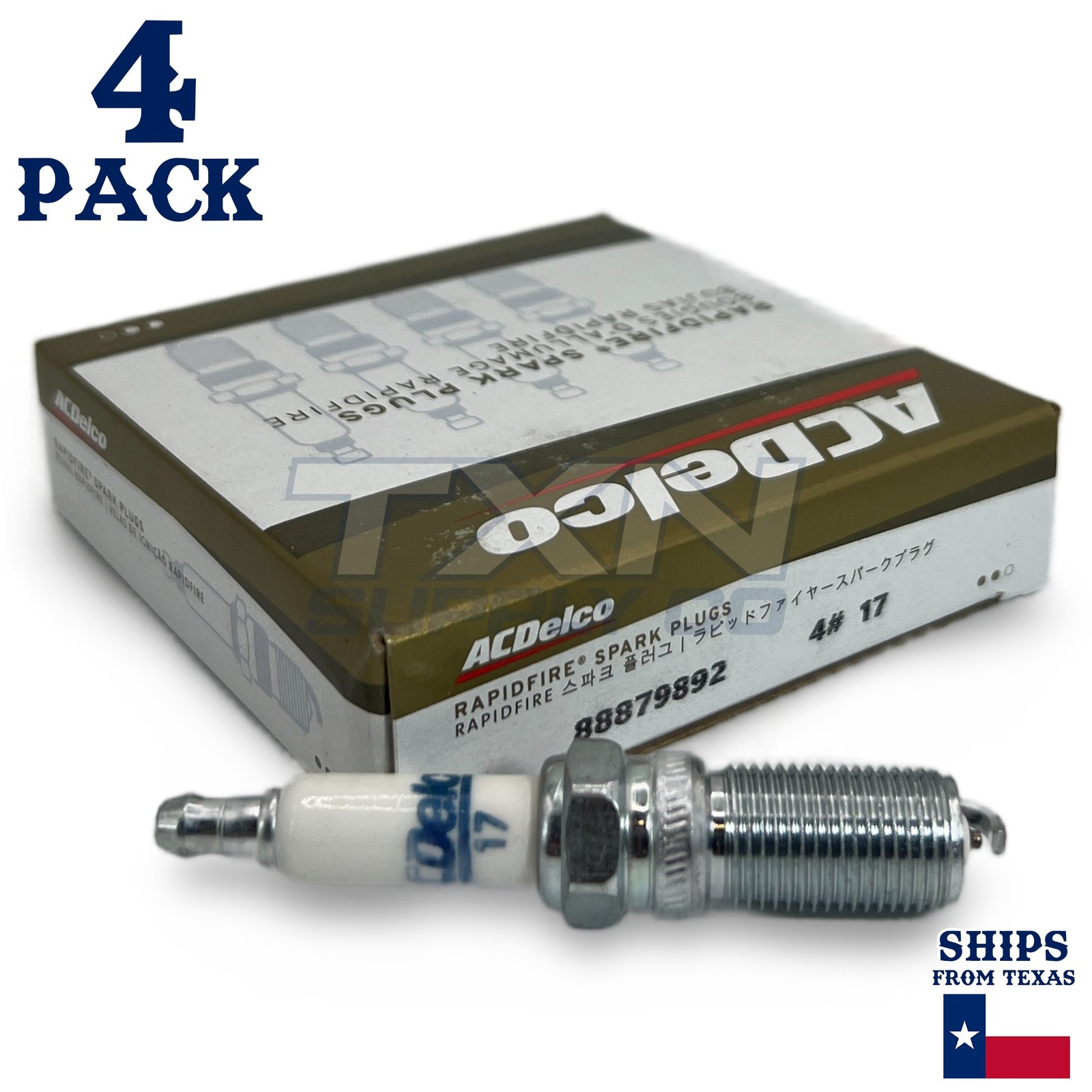 4 Pack GM ACDelco #17 RAPIDFIRE Platinum Spark Plugs