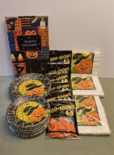 Party Supplies Lot Halloween Plates Napkins B...