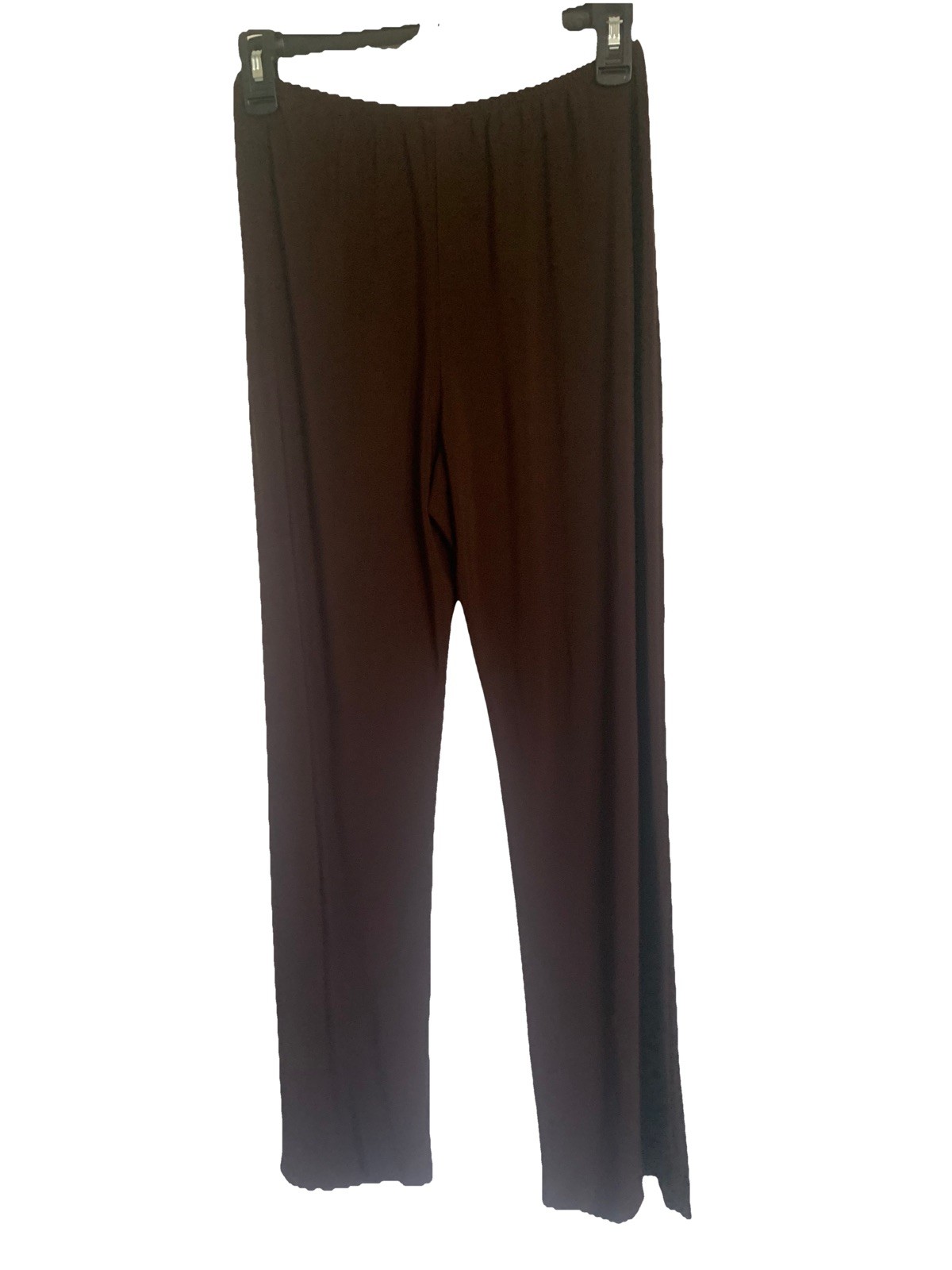 Pants Women 8P Brown Wide Leg Slacks Elastic Stretch Waist Lightweight