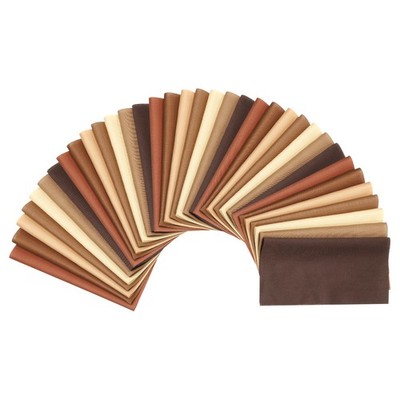 35Pcs 8''x8'' Solid Color Cotton Fabric Bundles Precut Fabric, Coffee