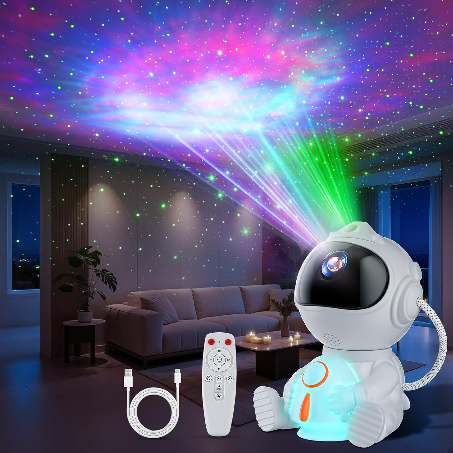 Proiettore Galassia Astronauta per Gaming Room e Setup Streaming