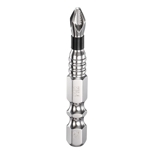 "Anti-Rutsch Phillips-Schrauberbit PH2 1/4\" Sechskant 2\" Magnetisch Schwarz FüR"-image