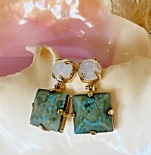 Vendita Flash Orecchini LELE SADOUGHI Placca Oro Swarovski Aurora Boreale Turchese