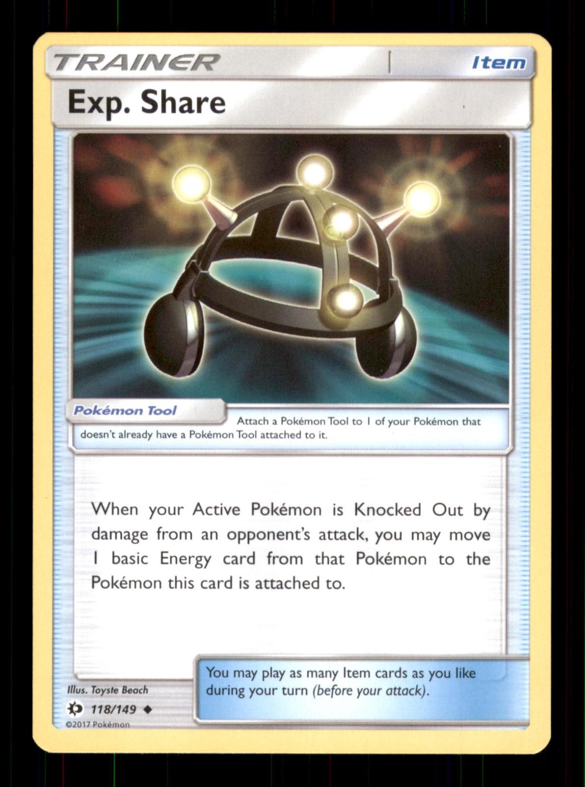 Exp. Share 118/149 SM Base Set Pokemon TCG Moderately Played