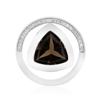 Cavill SilberanhäNger Rauchquarz 2,97Ct Trillant 925 Sterlingsilber Damen