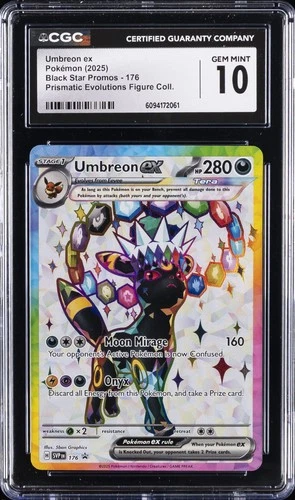 2025 POKEMON PRISMATIC EVOLUTIONS FIGURE COLLECTION UMBREON EX CGC 10 GEM MINT