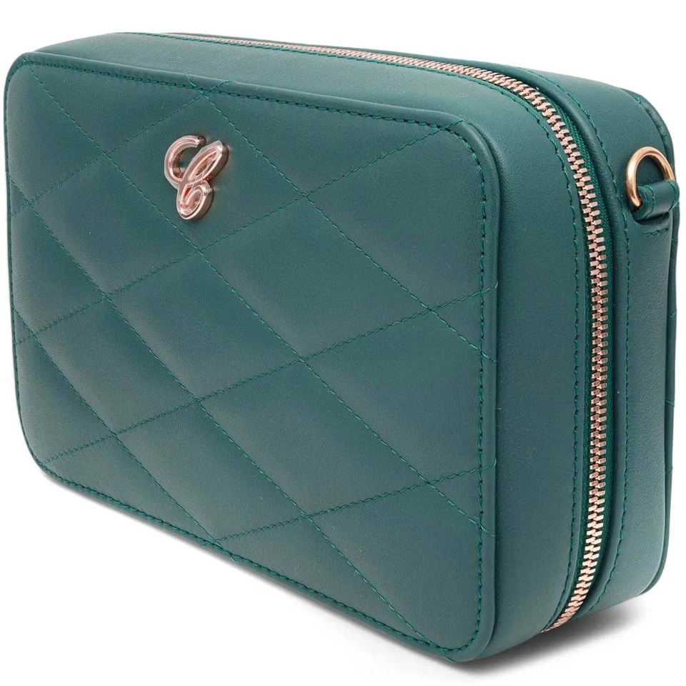 Bolso de cadena para mujer Chopard Happy Hearts cuero acolchado verde mini 95000-1100 Foto 4 de 4