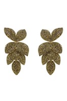Latelita GliederblüTen TropfenföRmige Ohrringe Gold Peridot CZ GrüN