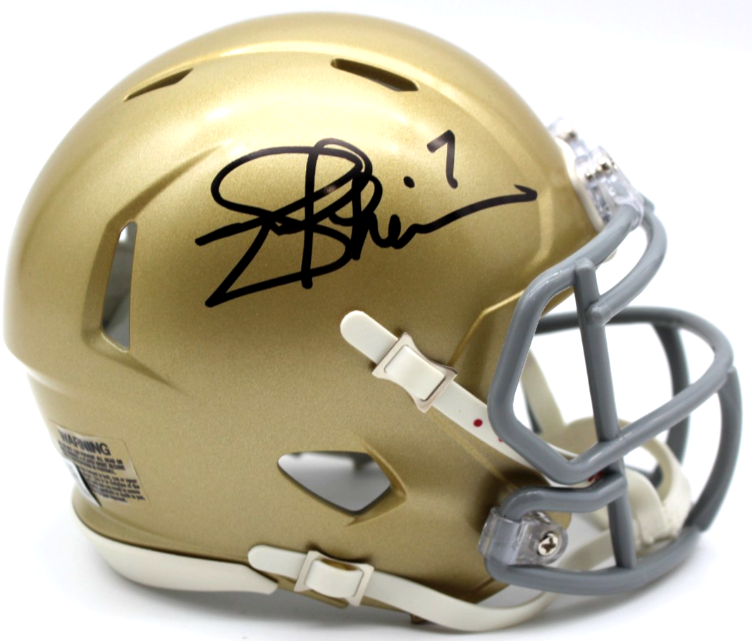 Joe Theismann Autographed Signed Notre Dame Fighting Irish Custom Notre Dame Mini Helmet w/Beckett COA BV10315 