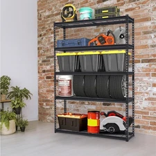 48x18 In Heavy Duty Metal Garage Shelving Rack Storage 2500 Lbs Capacity 5-Tier