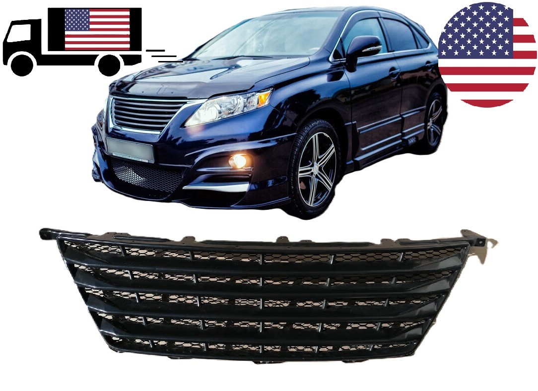 Lexus RX350 フロントグリル メッシュデザイン 2009-2012 Lexus RX350 Mesh Grill Sport ABS Plastic Front | Black