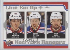 2025-26 New York Rangers Centennial Line 'em Up! Carl Hagelin Derek Stepan av1