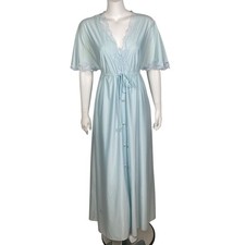 Shadowline Long Lace Peignoir Set, Nightgown and Robe, Nylon Lingerie, Womens Si
