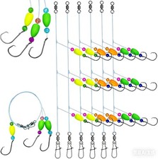 6Pcs Pompano Fishing Rigs Ready Kit3 in 1 Float Rigs W/ Triple 3/0 Circle Hook