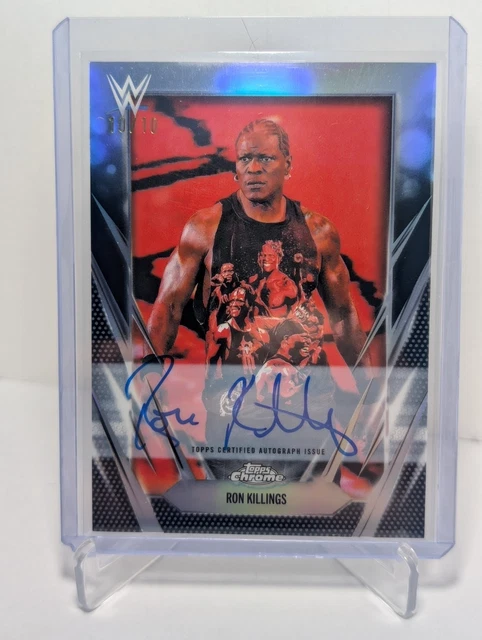 2026 Topps Chrome WWE AUTO ON CARD Black REFRACTOR #/10 Ron Killings R-Truth