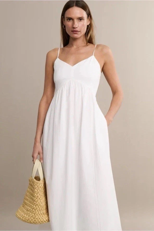 Новый с Ярлыками Jenni Kayne белый полуостров платье средний размер - Изображение 4 из 4