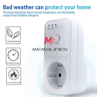 Automatic Voltage Protector AC 220V Power Surge Safe Protector Socket Switcher *