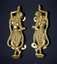 Brass Women Door Pull Dancing Girl Figure Design Handicraft Door Handle EK99  