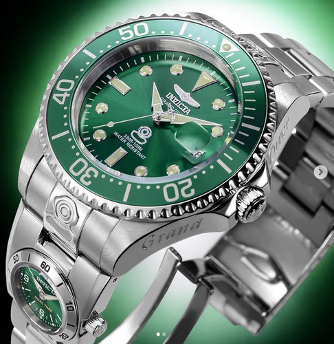 Invicta GRAND Diver Automatic NH35A Green Dial DUAL 47mm Men's Watch 45811 - Picture 2 of 13