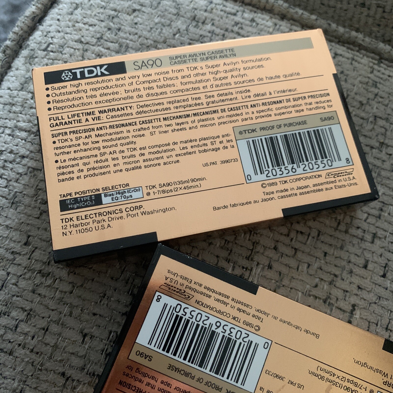 A Set of TDK SA Super Cding 90 Audio Cassettes, Two Packs (3 + 3), Type