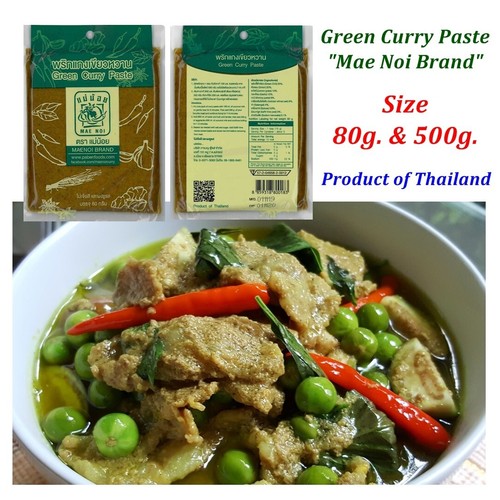 Green Curry Paste Thai Chili Paste Cooking Original Thai Food 80g. 500g. - Picture 1 of 32