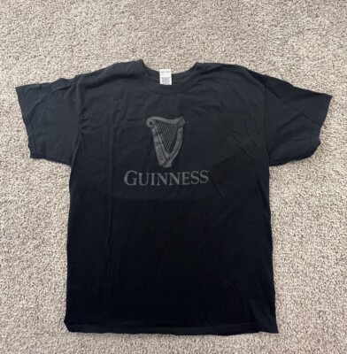 Irish Guinness T Shirt Large Black Dublin Beer Stout Adult Men's Ireland