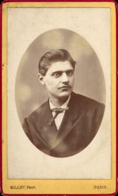 CDV Portrait identifizierter Mann Maison Millet Paris 18. Juli 1877 Genealogie