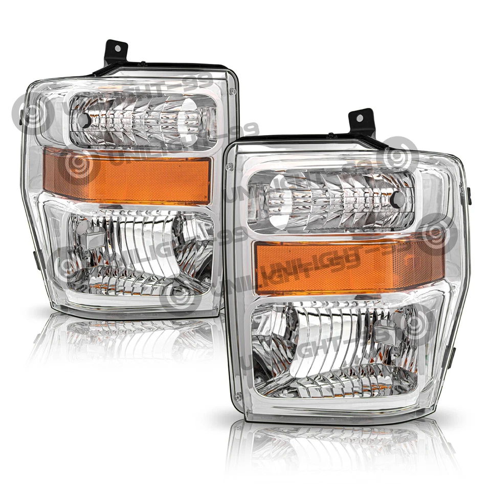 Par de faros para Ford F250 F-250 2008-2010 F350 F450 F550 Super Duty diestro+derecho Foto 2 de 4