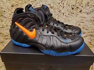 foamposite black orange blue