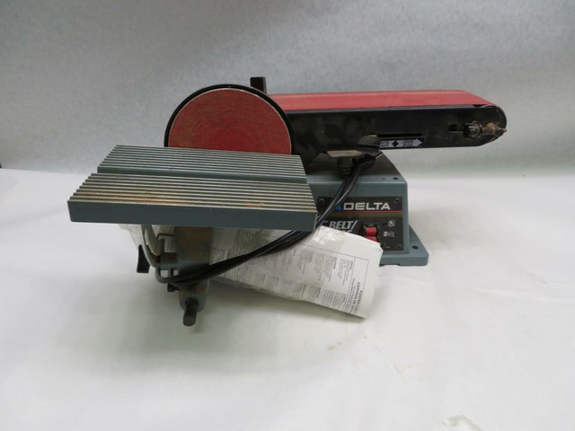 Delta 31460 4" Belt, 6" Disc Electric Table Top Sander for sale online