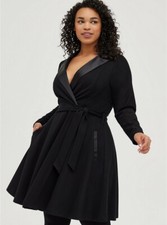Torrid Tuxedo Skater Dress Black NWT New 24X