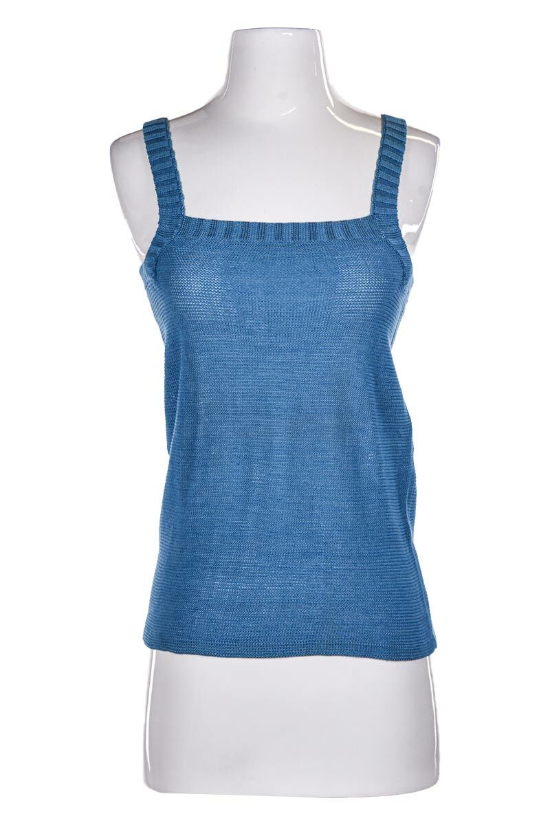 Canottiera donna Yves Saint Laurent MED blu cotone