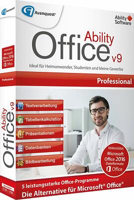 Ability Office 9 Professional CD/DVD Alternative f.MS Office EAN 4023126120366