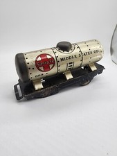 Santa Fe Freight Car Tin Train Middle States Oil Tanker Made in the USA