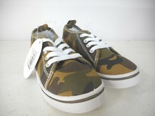 Shoeshox Canvas Shoe Camouflage Brown Green Youth Boys Various Sizes NWT