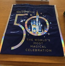 Walt Disney World 50th Anniversary Mickey Minnie Reusable Shopping Bag Medium Sz