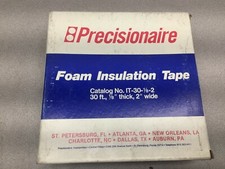 NEW IN BOX PRECISIONAIRE 2" X 30' 1/8"THICK FOAM INSULATION TAPE IT-30-1/8-2
