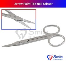 SUPER SHARP CURVED EDGE CUTICLE NAIL SCISSOR - ARROW POINT SILVER STEEL